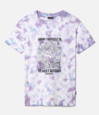 S-PLAN AOP SS L BLUE TDYE FAN
