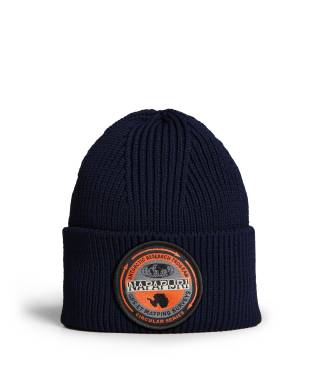 CIRCULAR BEANIE BLU MARINE