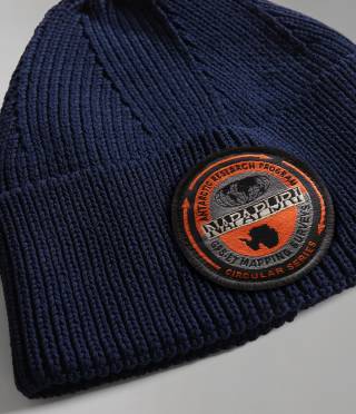 CIRCULAR BEANIE BLU MARINE