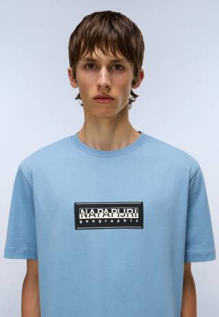 S-BOX LOGO SS FADED DENIM I84