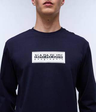 S-BOX LOGO LS BLU MARINE