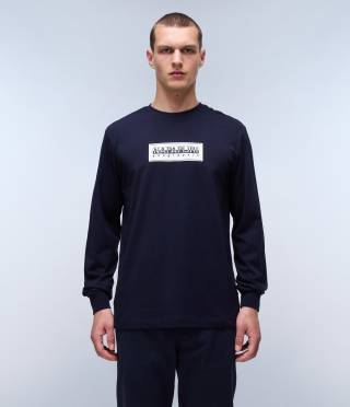 S-BOX LOGO LS BLU MARINE