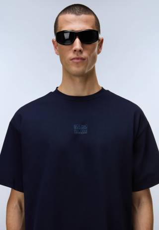 S-ELEVATED LOGO SS BLU MARINE 