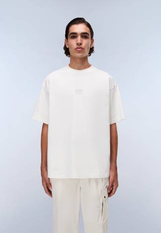 S-ELEVATED LOGO SS WHITE HERON