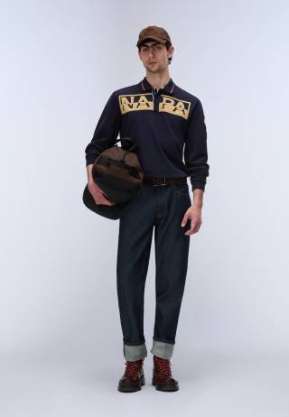 E-ARCHIVE POLO LS BLU MARINE 