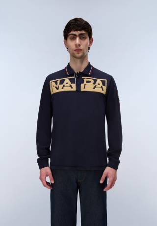 E-ARCHIVE POLO LS BLU MARINE 