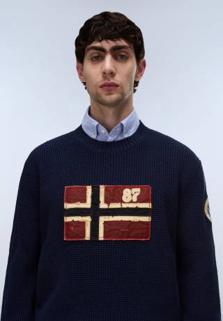 D-ARCHIVE KNIT C BLU MARINE 