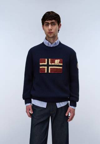 D-ARCHIVE KNIT C BLU MARINE 