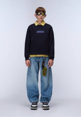 K B-NEW BOX LOGO C W BLU MARINE 