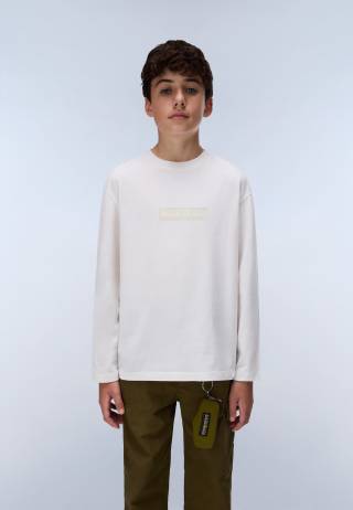 K S-NEW BOX LOGO LS WHITE WHISPER 