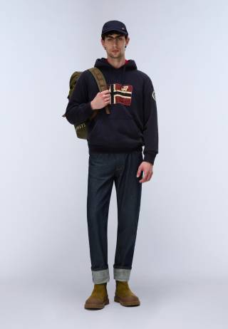 B-ARCHIVE SWEAT H BLU MARINE 