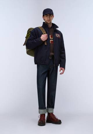 A-ARCHIVE JKT STAND BLU MARINE 