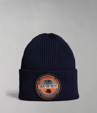 CIRCULAR BEANIE BLU MARINE