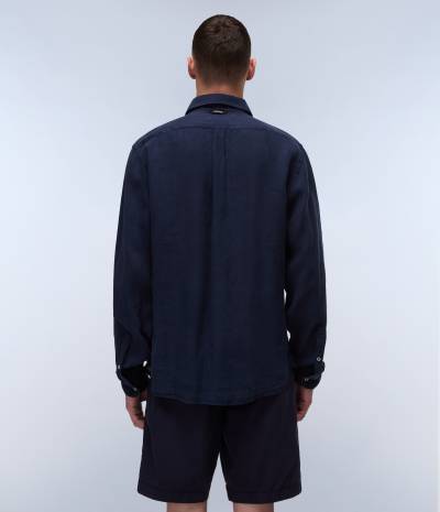 G-LINEN LS BLU MARINE 