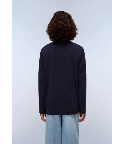 K S-CHAMOIS LS BLU MARINE 