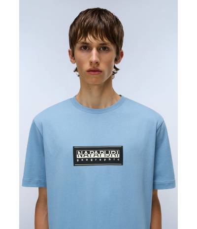 S-BOX LOGO SS FADED DENIM I84 