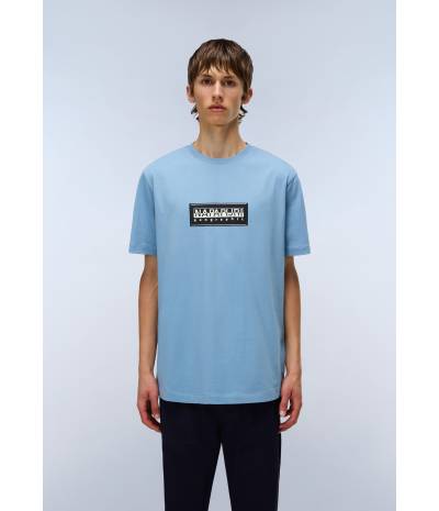 S-BOX LOGO SS FADED DENIM I84 