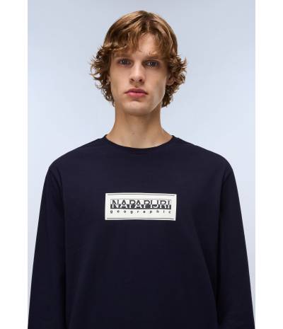 S-BOX LOGO LS BLU MARINE 
