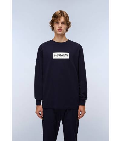 S-BOX LOGO LS BLU MARINE 