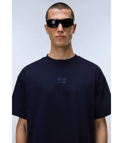 S-ELEVATED LOGO SS BLU MARINE 