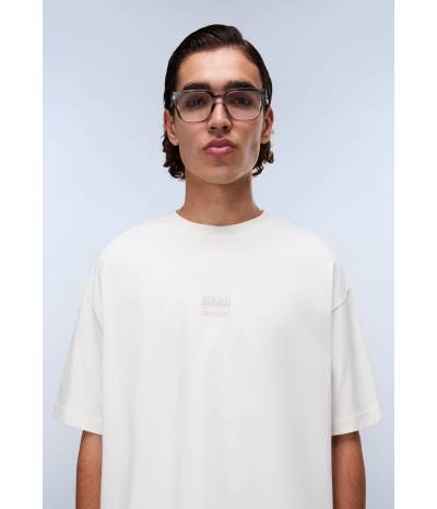 S-ELEVATED LOGO SS WHITE HERON 