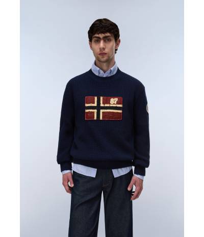 D-ARCHIVE KNIT C BLU MARINE 