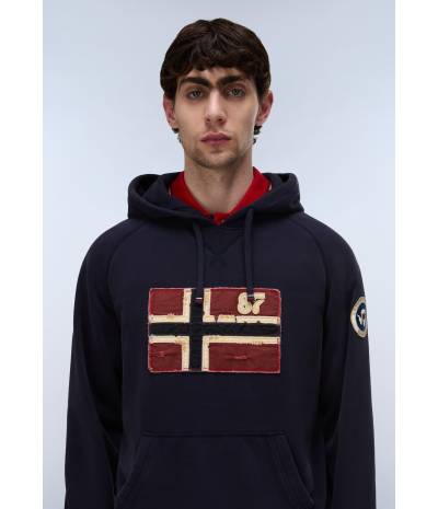 B-ARCHIVE SWEAT H BLU MARINE 