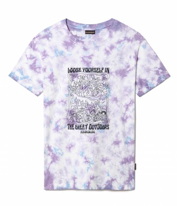 S-PLAN AOP SS L BLUE TDYE FAN