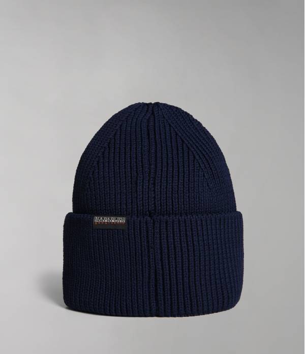 CIRCULAR BEANIE BLU MARINE