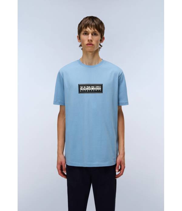 S-BOX LOGO SS FADED DENIM I84