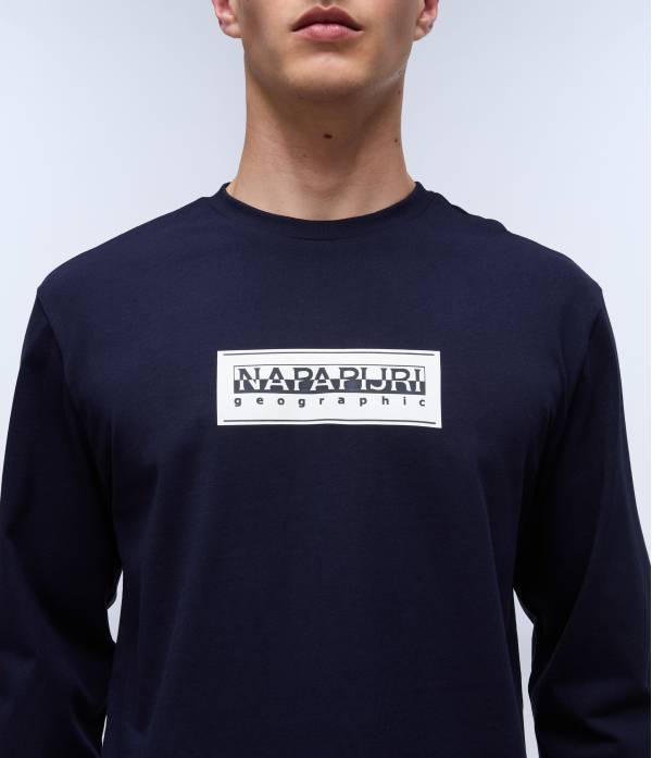 S-BOX LOGO LS BLU MARINE