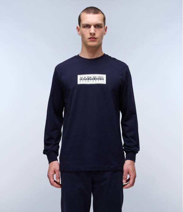 S-BOX LOGO LS BLU MARINE