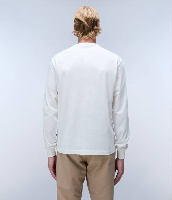 S-BOX LOGO LS WHITE HERON