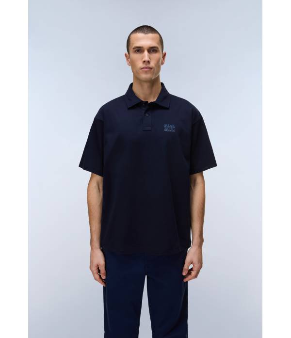 E-ELEVATED LOGO SS BLU MARINE 