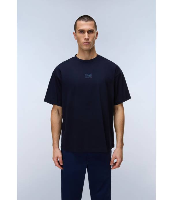 S-ELEVATED LOGO SS BLU MARINE 