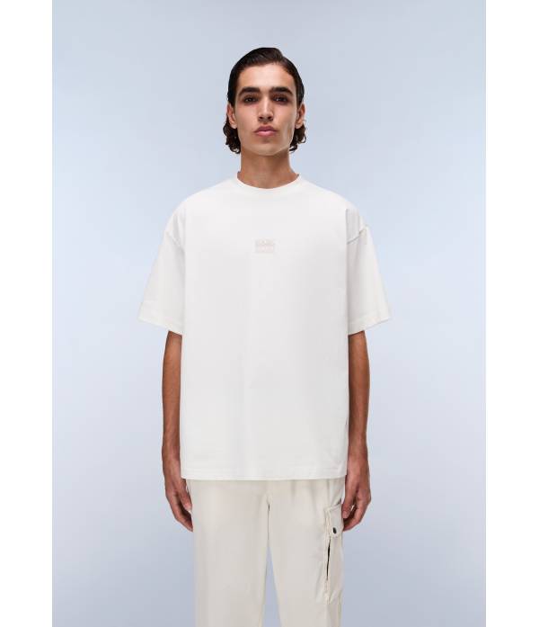 S-ELEVATED LOGO SS WHITE HERON
