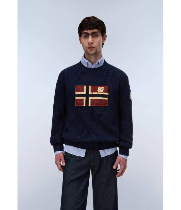 D-ARCHIVE KNIT C BLU MARINE 