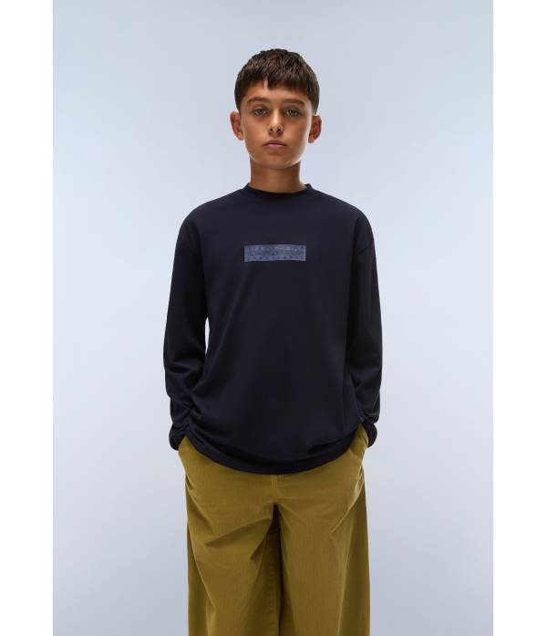 K S-NEW BOX LOGO LS BLU MARINE 
