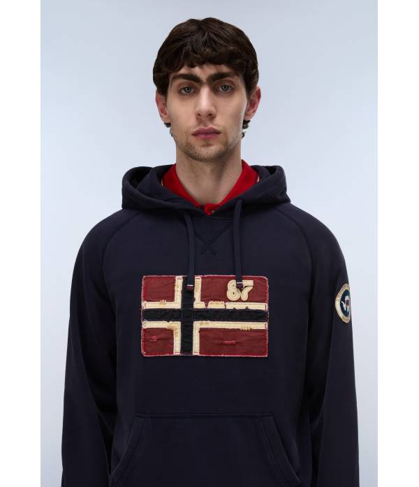 B-ARCHIVE SWEAT H BLU MARINE 