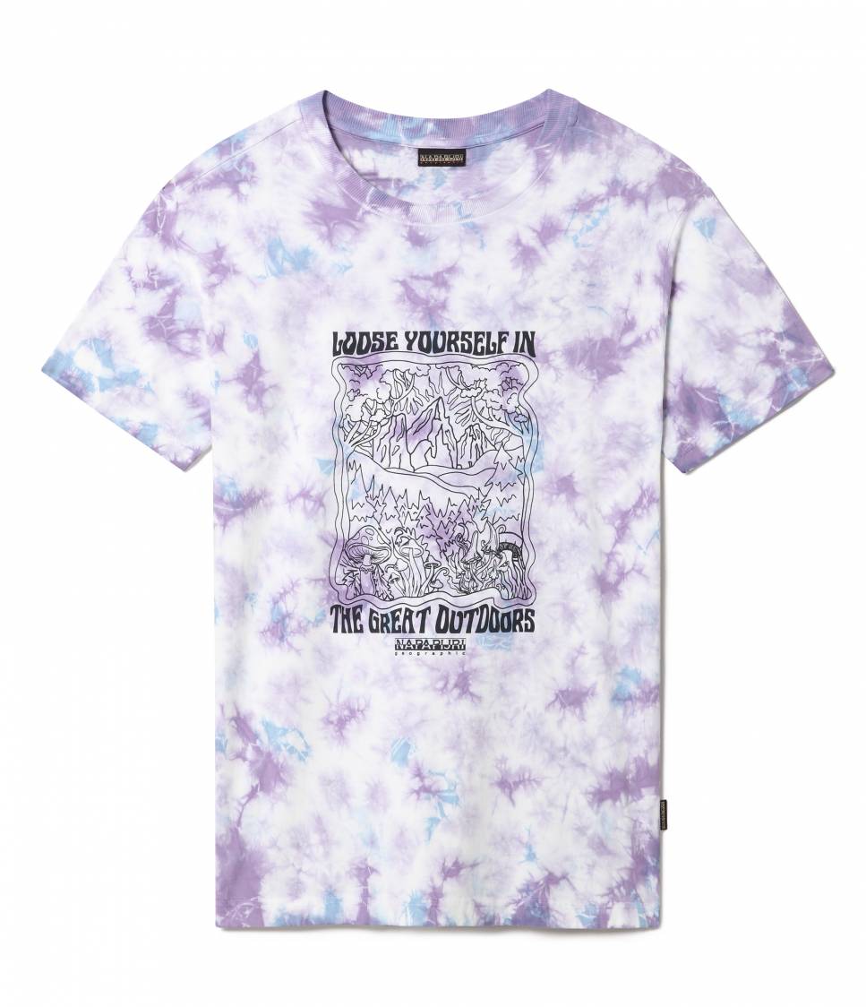 S-PLAN AOP SS L BLUE TDYE FAN