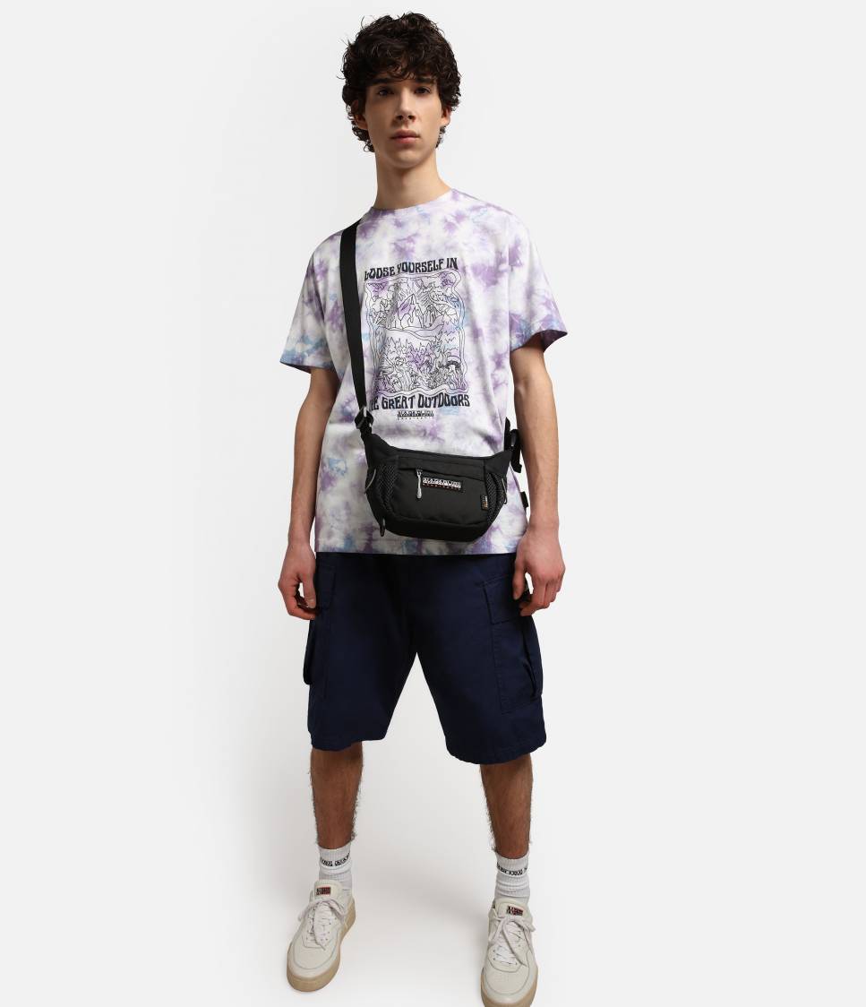 S-PLAN AOP SS L BLUE TDYE FAN