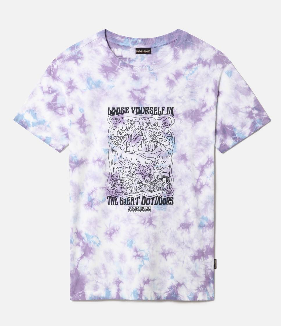 S-PLAN AOP SS L BLUE TDYE FAN