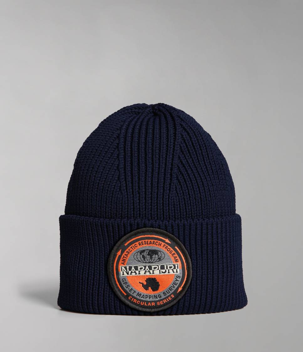 CIRCULAR BEANIE BLU MARINE