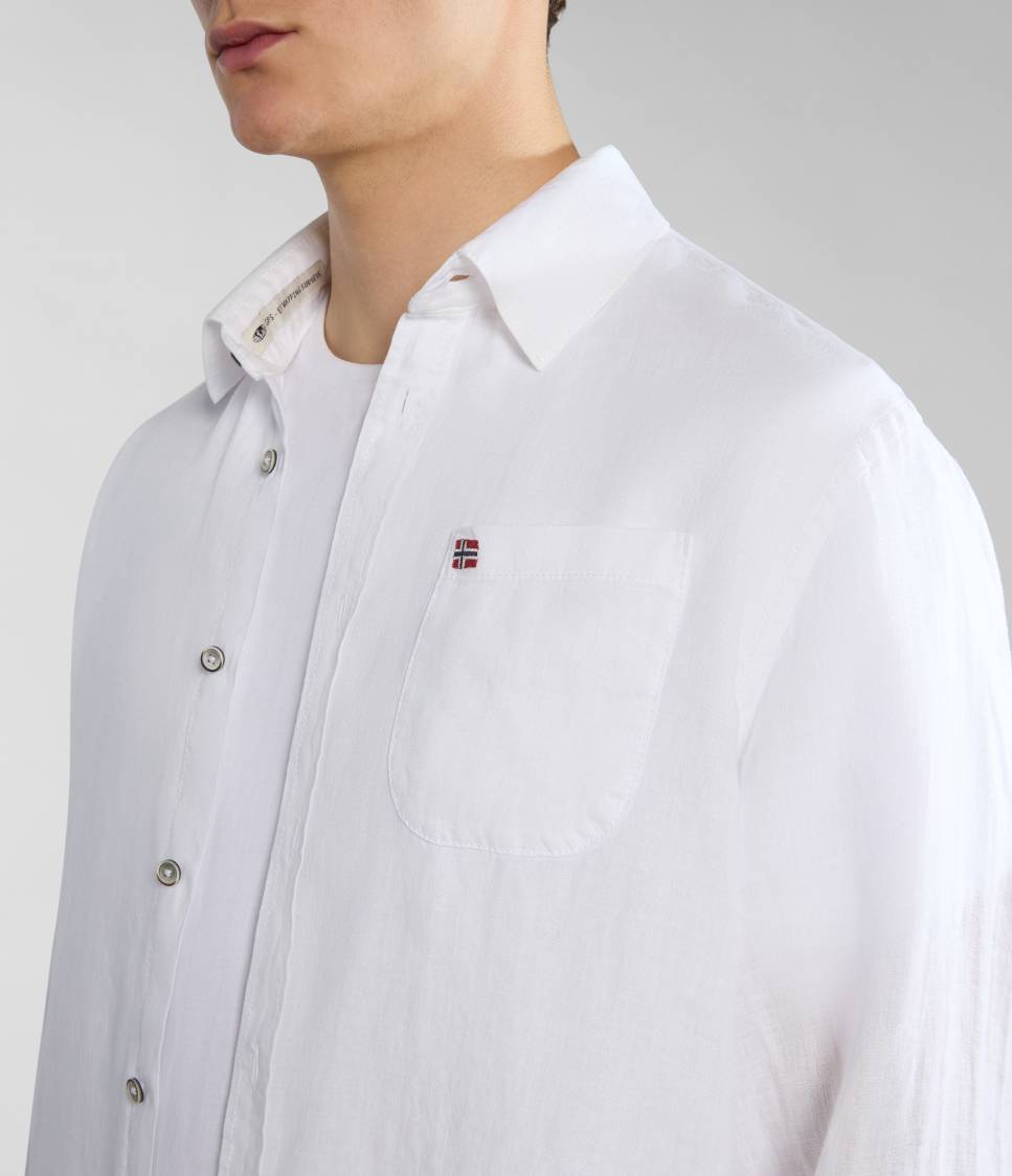 G-LINEN LS BRIGHT WHITE 002