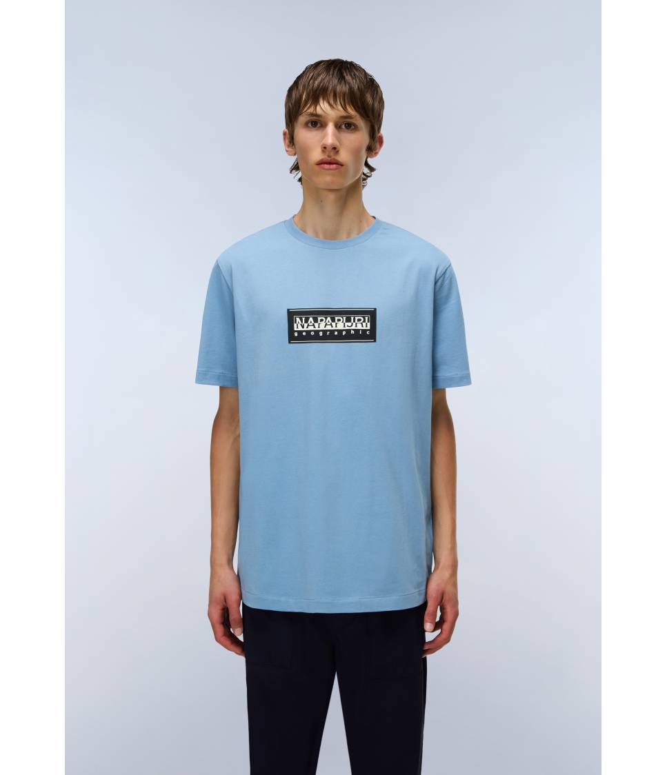 S-BOX LOGO SS FADED DENIM I84