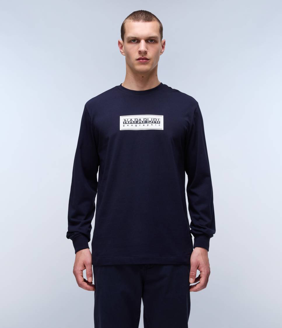 S-BOX LOGO LS BLU MARINE
