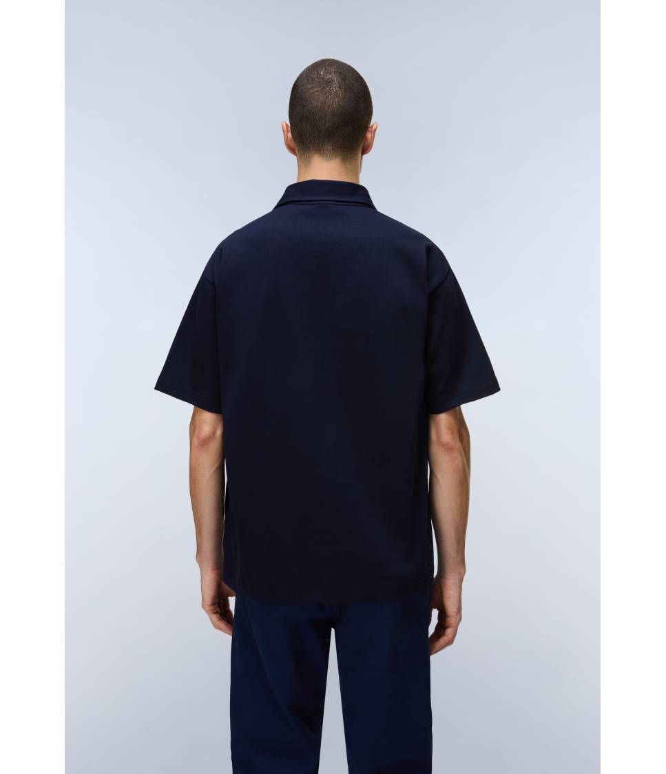 E-ELEVATED LOGO SS BLU MARINE 