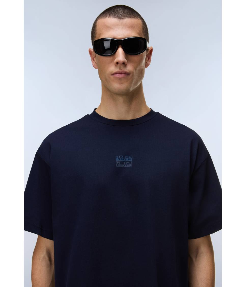 S-ELEVATED LOGO SS BLU MARINE 