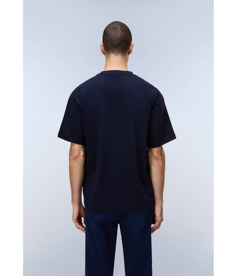 S-ELEVATED LOGO SS BLU MARINE 