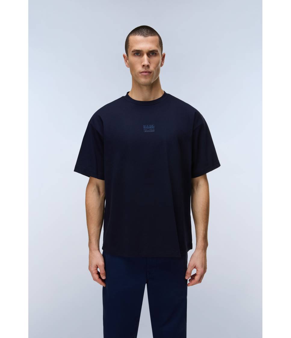 S-ELEVATED LOGO SS BLU MARINE 